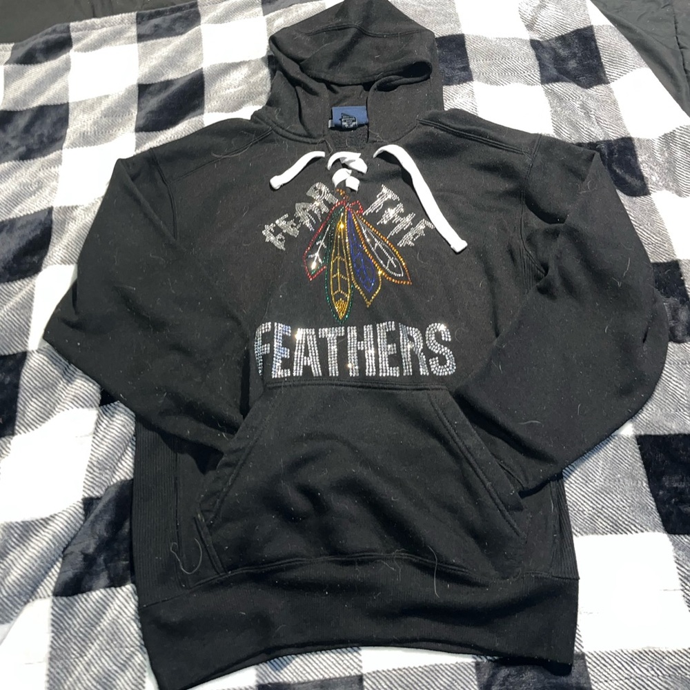 Chicago Blackhawks NHL Bedazzled Hoodie